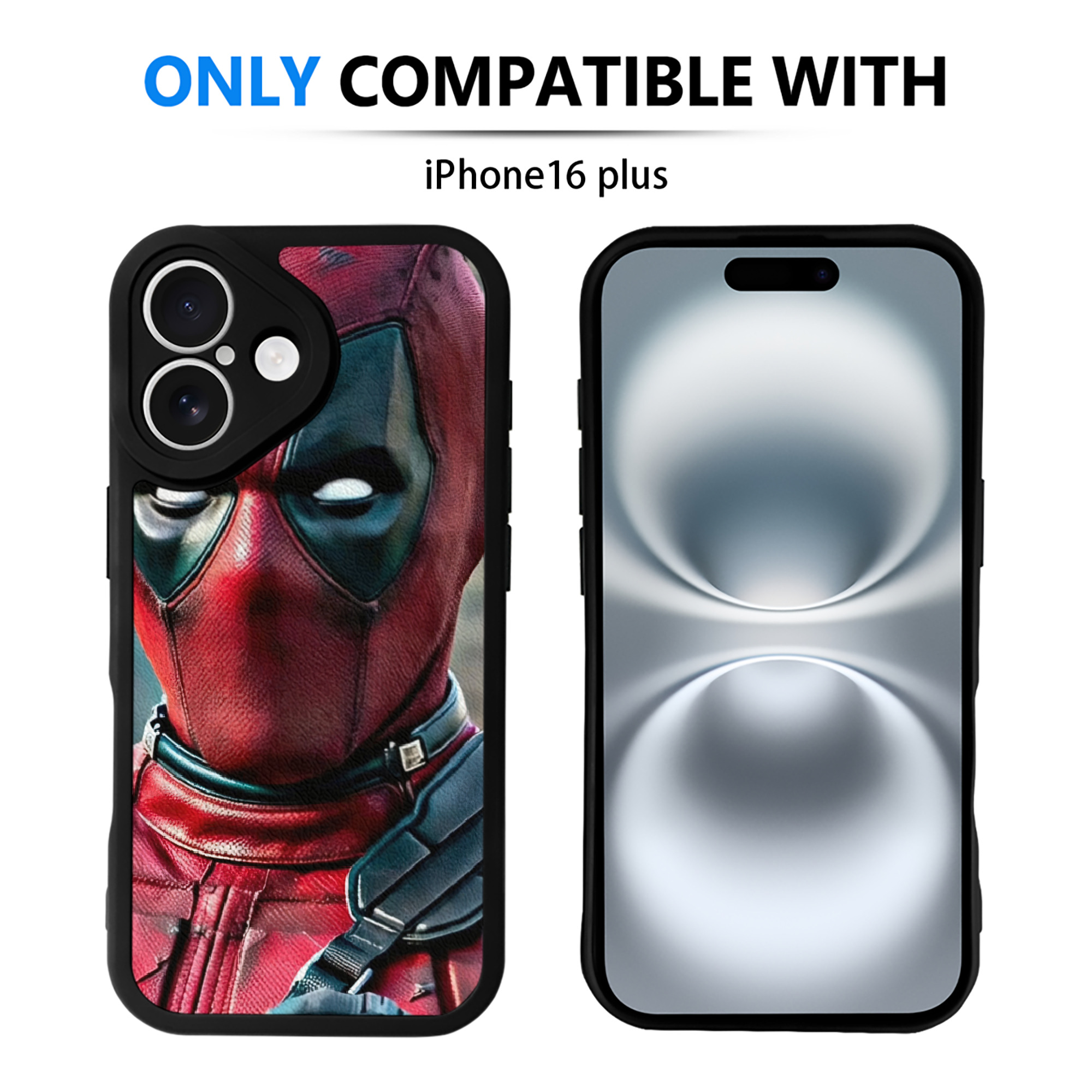 （画像用） Deadpool デッドプール 【iPhone 16シリーズ対応】シリコンスマホケース（レザー調） 材質：シリコン